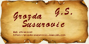 Grozda Susurović vizit kartica